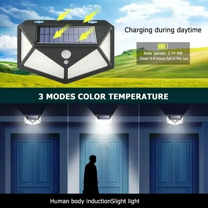 Solar Interaction Light | Solar charging Led Induction Motion sensor wall lamp for Outdoor Garden Courtyard